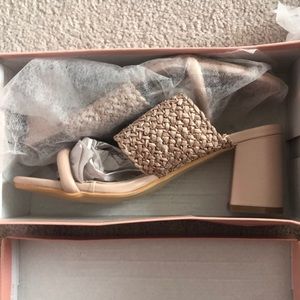 NEW! Faux leather block heels